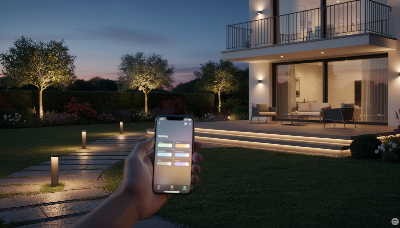 optimisez l’éclairage extérieur de votre maison grâce à la domotique connectée pour plus de confort, sécurité et économie d’énergie.